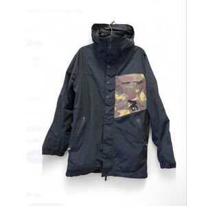 Men's Analog Ski & Snowboard Jacket S Black Camo Gore - Tex